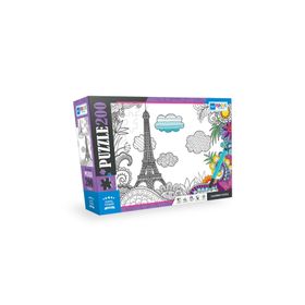 Blue Focus BF387 Eyfel Kulesi 200 Parça Boyanabilir Puzzle