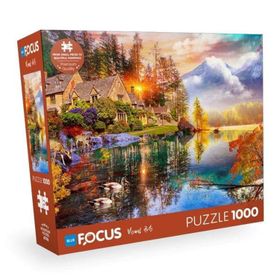 Blue Focus Bf426 1000 Parça Dağ Evleri Puzzle