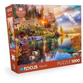 Blue Focus Bf426 1000 Parça Dağ Evleri Puzzle