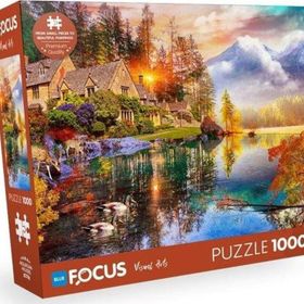 Blue Focus Bf426 1000 Parça Dağ Evleri Puzzle