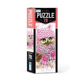 Blue Focus Cute Owl 78 Parça Puzzle