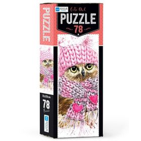 Blue Focus Cute Owl 78 Parça Puzzle