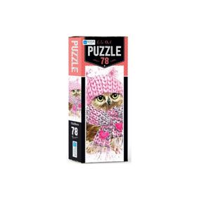 Blue Focus Cute Owl 78 Parça Puzzle