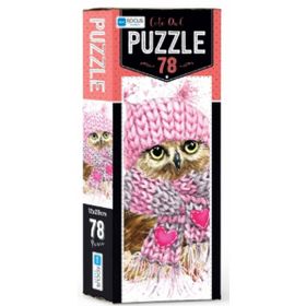 Blue Focus Cute Owl 78 Parça Puzzle