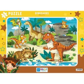 Blue Focus Dinosaurs Dinozorlar 72 Parça Puzzle