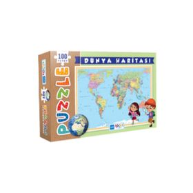 Blue Focus Dünya Haritası 100 Parça Puzzle