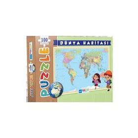 Blue Focus Dünya Haritası 100 Parça Puzzle
