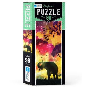 Blue Focus Elephant 98 Parça Puzzle