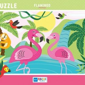 Blue Focus Flamingo 30 Parça Frame Kız Çocuk Puzzle