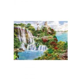 Blue Focus Forest And Waterfall 1000 Parça Puzzle