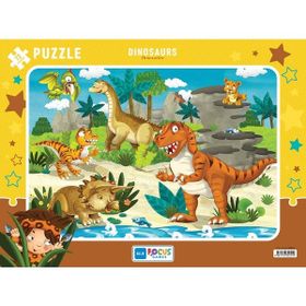 Blue Focus Frame Dinozorlar 72 Parça Puzzle