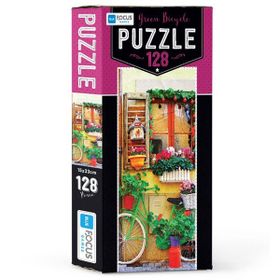 Blue Focus Green Bicycle 128 Parça Puzzle