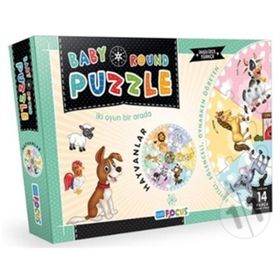 Blue Focus Hayvanlar Baby Round Puzzle