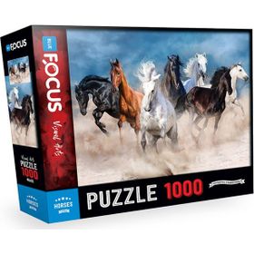 Blue Focus Horses Atlar 1000 Parça Puzzle