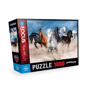 Blue Focus Horses Atlar 1000 Parça Puzzle