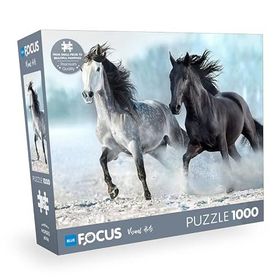 Blue Focus Horses Atlar 1000 Parça Puzzle