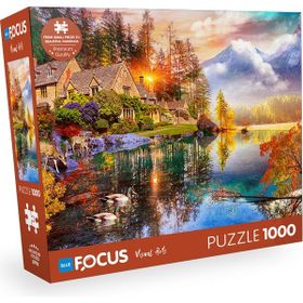 Blue Focus Mountain Houses Dağ Evleri 1000 Parça Puzzle