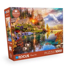 Blue Focus Mountain Houses Dağ Evleri 1000 Parça Puzzle