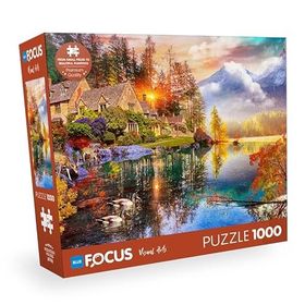 Blue Focus Mountain Houses Dağ Evleri 1000 Parça Puzzle