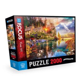 Blue Focus Mountain Houses Dağ Evleri 2000 Parça Puzzle