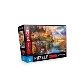 Blue Focus Mountain Houses Dağ Evleri 2000 Parça Puzzle