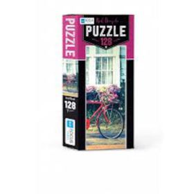 Blue Focus Red Bicycle 128 Parça Puzzle
