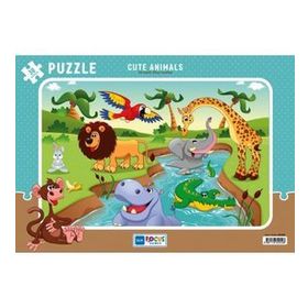 Blue Focus Sevimli Hayvanlar 30 Parça Puzzle