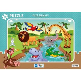 Blue Focus Sevimli Hayvanlar 30 Parça Puzzle