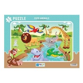 Blue Focus Sevimli Hayvanlar 30 Parça Puzzle