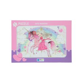 Blue Focus Sevimli Prenses 30 Parça Frame Kız Çocuk Puzzle