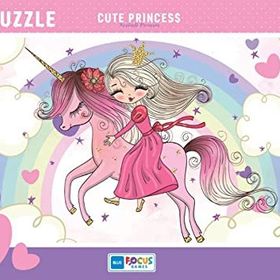 Blue Focus Sevimli Prenses 30 Parça Frame Kız Çocuk Puzzle
