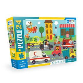 Blue Focus Transport Taşıtlar 24 Parça Puzzle