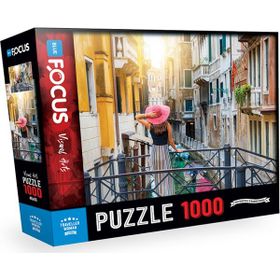Blue Focus Traveller Woman 1000 Parça Puzzle