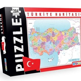 Blue Focus Türkiye Haritası 204 Parça Kutulu Puzzle