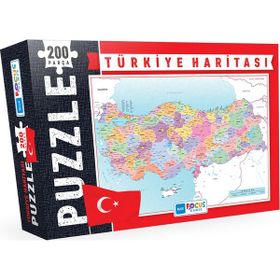 Blue Focus Türkiye Haritası 204 Parça Kutulu Puzzle