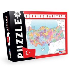 Blue Focus Türkiye Haritası 204 Parça Kutulu Puzzle