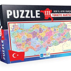 Blue Focus Türkiye Haritası Kutulu 123 Parça Puzzle