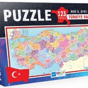 Blue Focus Türkiye Haritası Kutulu 123 Parça Puzzle
