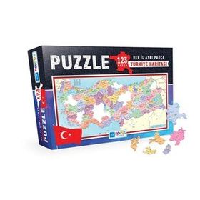 Blue Focus Türkiye Haritası Kutulu 123 Parça Puzzle