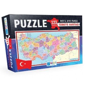 Blue Focus Türkiye Haritası Kutulu 123 Parça Puzzle