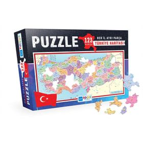 Blue Focus Türkiye Haritası Kutulu 123 Parça Puzzle