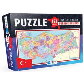Blue Focus Türkiye Haritası Kutulu 123 Parça Puzzle