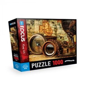 Blue Focus Vintage Compass Andbinoculars 1000 Parça Puzzle