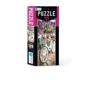 Blue Focus White Bicycle 128 Parça Puzzle