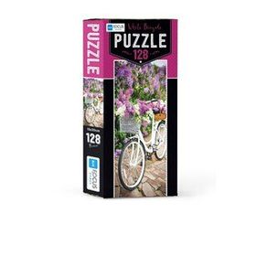 Blue Focus White Bicycle 128 Parça Puzzle