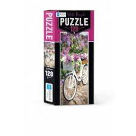 Blue Focus White Bicycle 128 Parça Puzzle