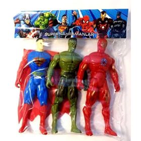 Blue Toys Avengers Işıklı 20 cm 3'lü Süper Kahraman Figürler