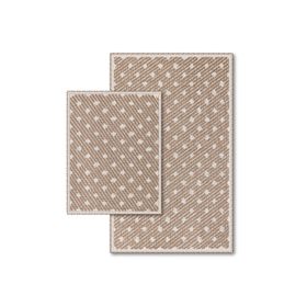Bluenity Freya 60x100+50x60 cm Bej Doğal Pamuklu 2'li Banyo Paspas Seti