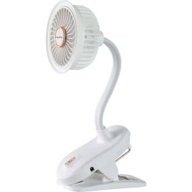 Blueseed BS-5002 Şarjlı Masa Kenarı Montajlı Fan Beyaz Mini Vantilatör