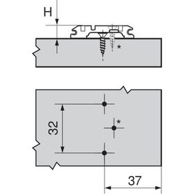 Blum 173L6130 Clip H:3 Mm Yüksek Menteşe Tabanı